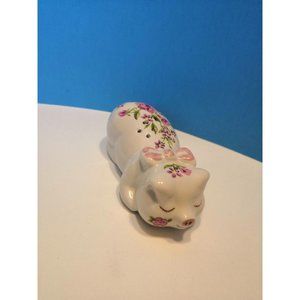 Vintage Pig Ceramic Floral Potpourri Ceramarte Made In Brazil Avon 1978 exclusiv